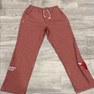 FairPlay Brand - Chicago Bulls NBA Striped Pants Medium Red White